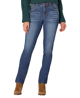 Democracy Petite "Ab"solution Straight-Leg Jeans