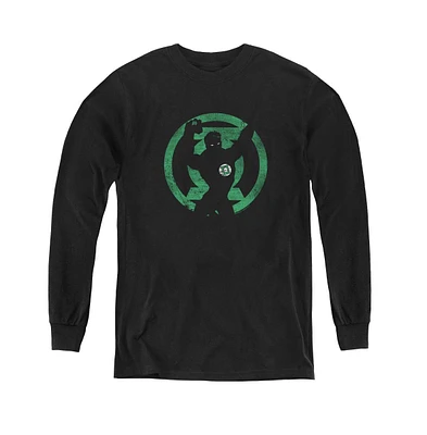 Dc Comics Boys Youth Gl Symbol Knockout Long Sleeve Sweatshirts