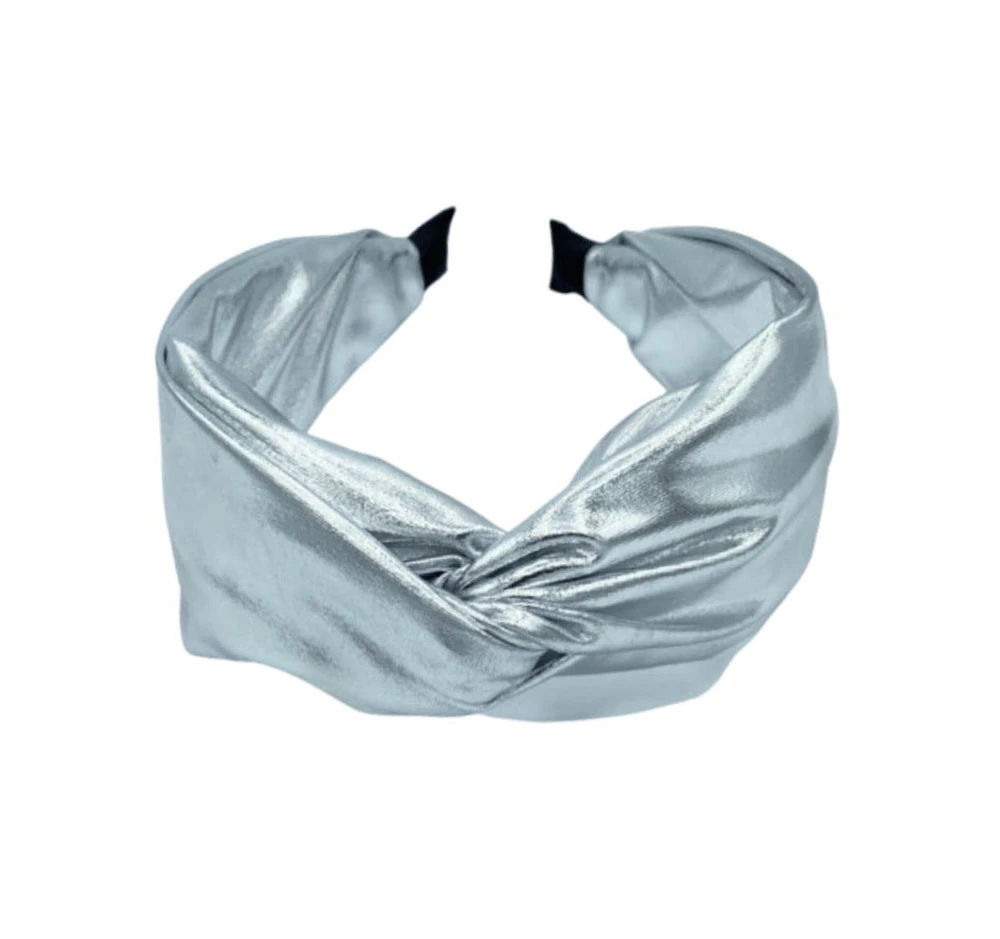 Women s Soft Metallic Headband - Silver