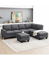 Mondawe 104.3x78.7" Modern L-shaped Sectional Sofa,7