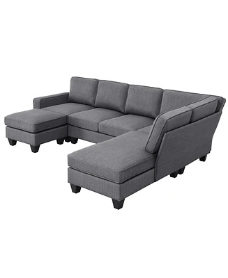 Mondawe 104.3x78.7" Modern L-shaped Sectional Sofa,7