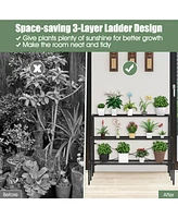 3 Tier Outdoor Metal Heavy Duty Modern for Multiple Plant Display Stand Rack