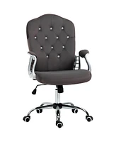 Vinsetto Home Office Chair with Adjustable Height Tilt Function Dark