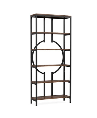 Tribesigns 70.9 Inch Industrial Bookshelf, 6