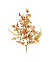 Slickblue Set of 2 Mixed Fall Foliage Pod Sprays for Seasonal Decor