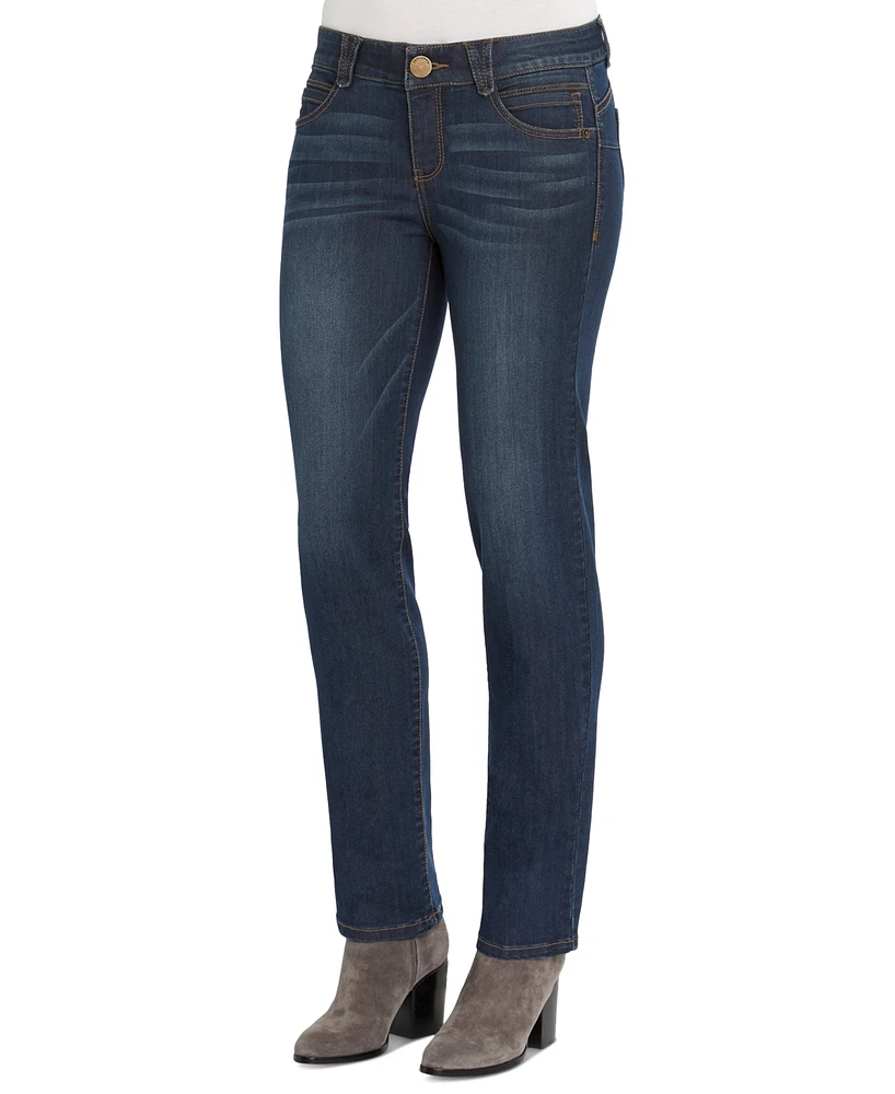 Democracy Petite "Ab"solution Straight-Leg Jeans
