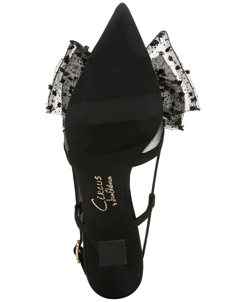 Circus Ny by Sam Edelman Tess Pointed-Toe Slingback Bow Pumps