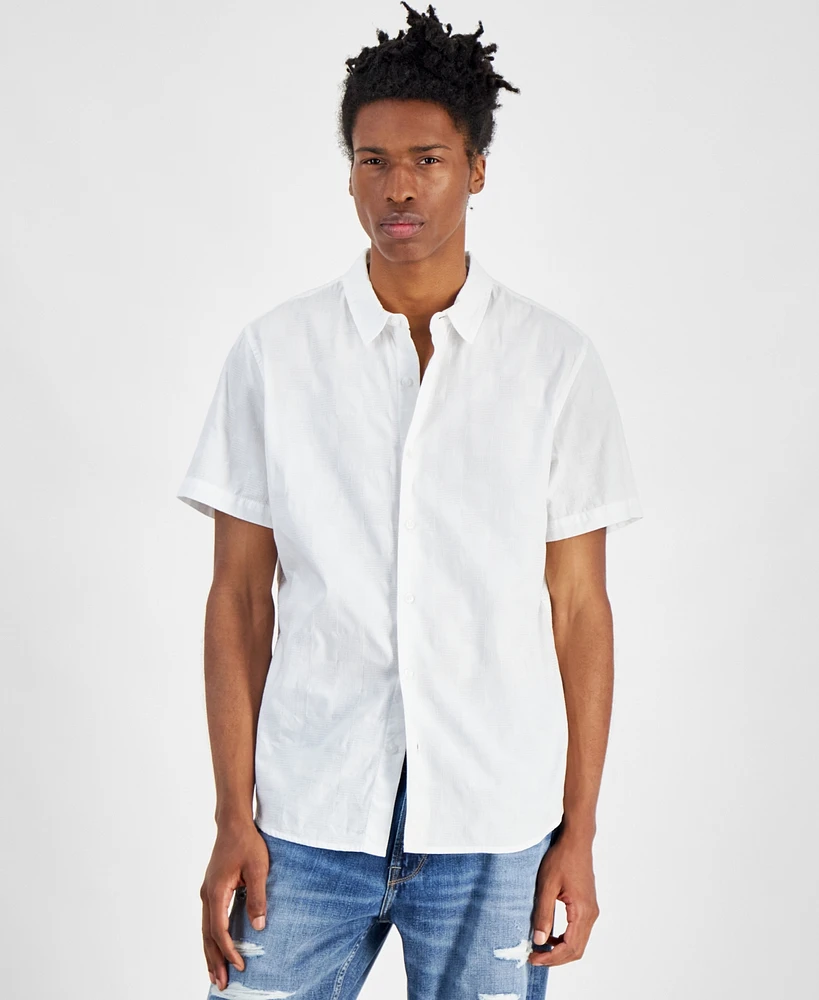 Guess Men's Parker Dobby Short-Sleeve Shirt