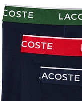 Lacoste Men's Regular Fit Logo Waistband Boxer Briefs, Pack of 3