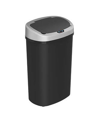 iTouchless 13 Gallon Sensor Kitchen Trash Can with Lid and Odor Filter, Durable Dent-Proof Plastic Garbage Bin Automatic Waste Basket