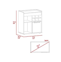 Fm Furniture Leeds Bar Cabinet, One Cabinet, Divisions, Two Concealed Shelves