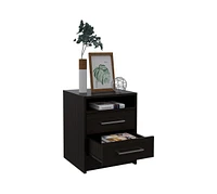 Fm Furniture Philadelphia Nightstand, Two Drawers