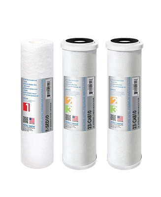 Apec Water Systems Apec Ro Replacement Filters Pre-filter Set for All Under Counter Ultimate Reverse Osmosis Systems (Stages 1 - 3)