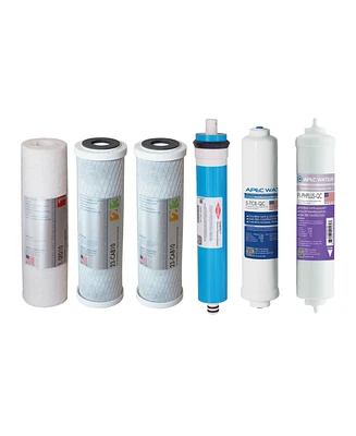 Apec Water Systems Apec Ro Replacement Filters Complete Filter Set for Ultimate 90 Gpd Ph Reverse Osmosis 6-Stage Systems (Stages 1-6)