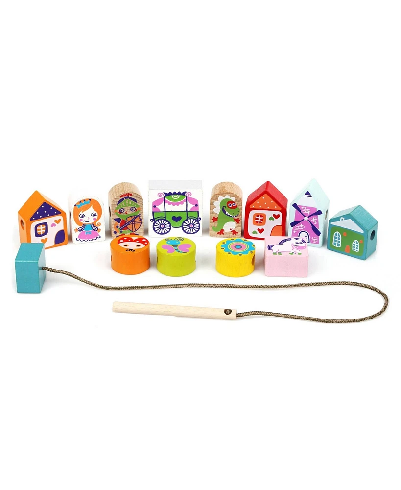 Cubika Wise Elk/Cubika Wooden Lacing Toy - Fairytale - Assorted Pre