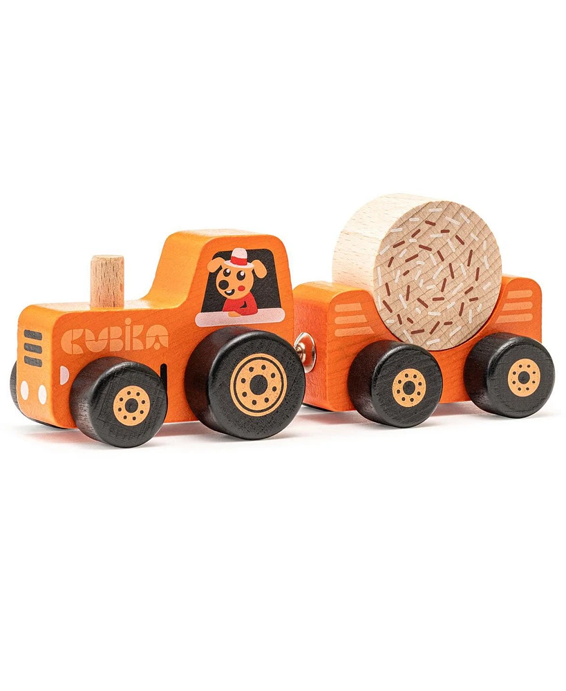 Cubika Wise Elk/Cubika Wooden Toy - Tractor - Assorted Pre