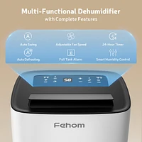 Waykar Fehom 5,000 Sq. Ft Dehumidifier for Extra Large Rooms & Basements 80 Pint/ Day