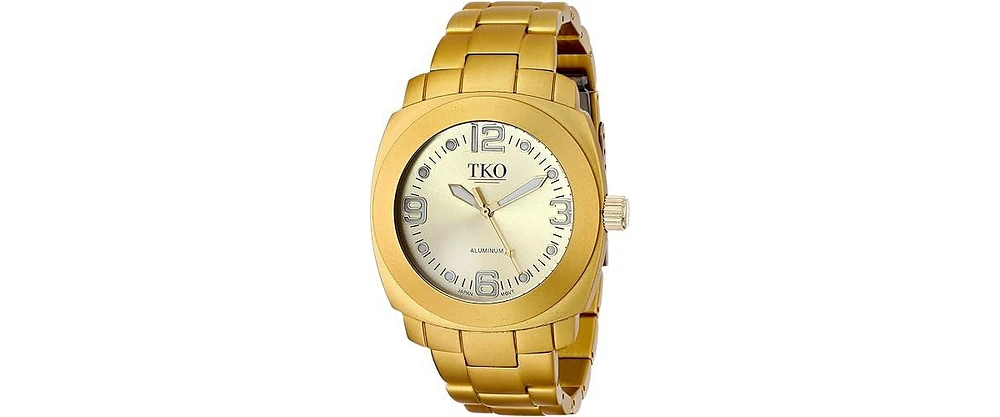 Tko Women's Boyfriend Size Gold Aluminum Bracelet Watch