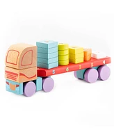 Cubika Wise Elk/Cubika Wooden toy - Truck with Bricks Lm-13 - Assorted Pre