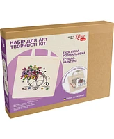 Rosa ROSATalent: Eco-Friendly Cotton Ecobag Coloring Kit – Flower Bicycle Design (220 Gsm, 38x42 cm)