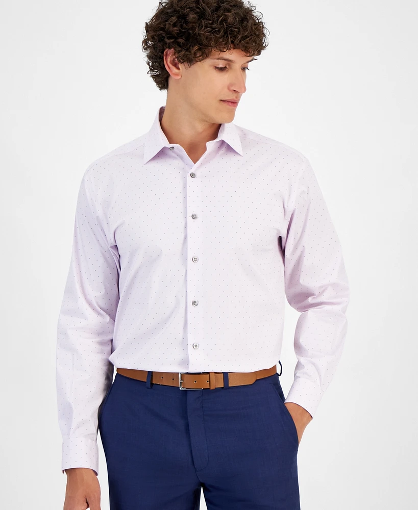 Alfani Men's Regular-Fit Temperature Regulating Geo-Print Dress Shirt,  Created for Macy's | Foxvalley Mall