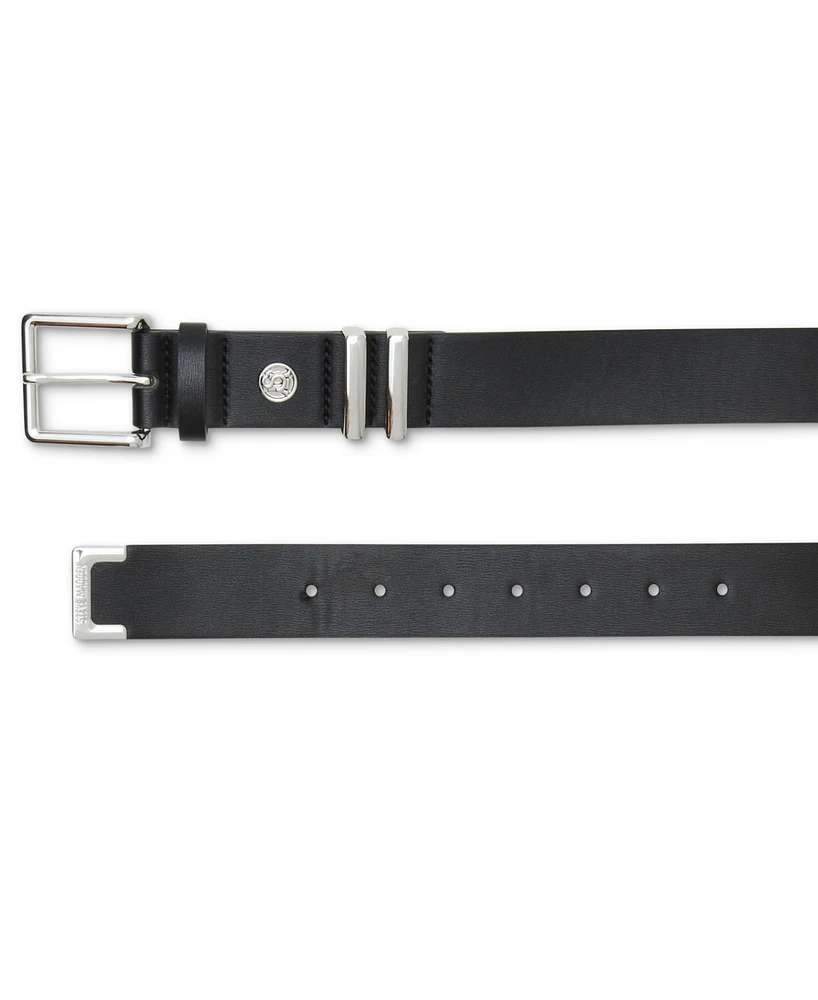 Steve Madden Women's Textured Double-Keeper Belt