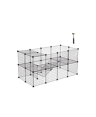 Slickblue Pet Playpen Includes Cable Ties, Metal Wire Apartment