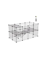 Slickblue Pet Playpen Includes Cable Ties, Metal Wire Apartment