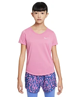 Nike Big Girls' Dri-fit Swoosh Logo Crewneck T-Shirt