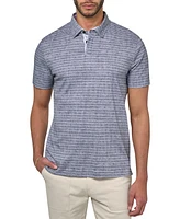 Brooklyn Brigade Men's Slim-Fit Wrinkle-Free Stripe Mercerized Cotton Polo Shirt