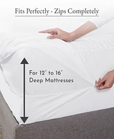 California Design Den Waterproof Queen Mattress Encasement - Zippered - Protects All Six-Sides - Cooling