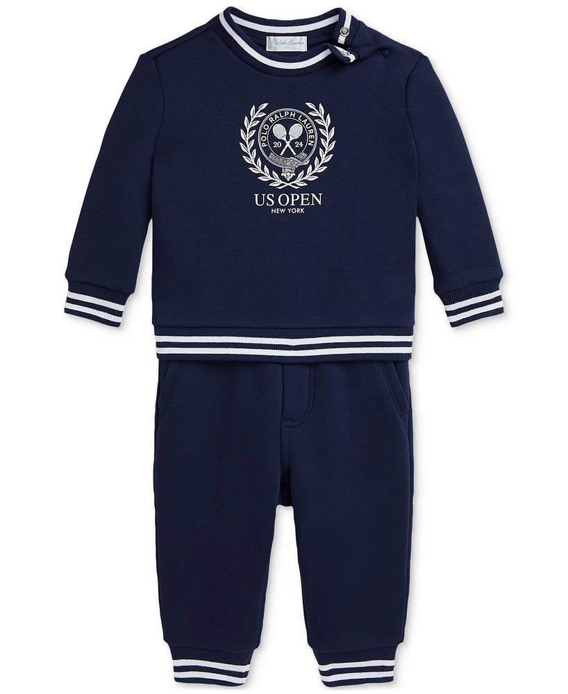 Polo Ralph Lauren Baby Us Open Fleece Sweatshirt & Pant Set