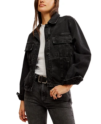 Free People Women's Cotton Jade Classic Denim Jacket