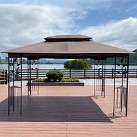 Streamdale Furniture 13 X 10 Outdoor Patio Gazebo Canopy Tent With Ventilated Double Roof And Mosquito Net