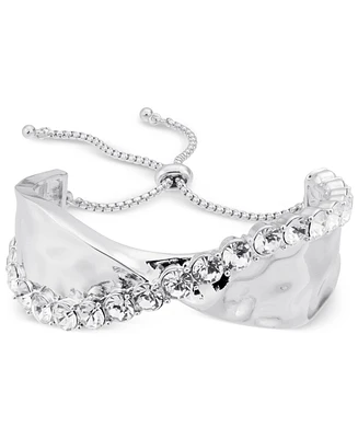 I.n.c. International Concepts Crystal Twisted Slider Bracelet, Created for Macy's