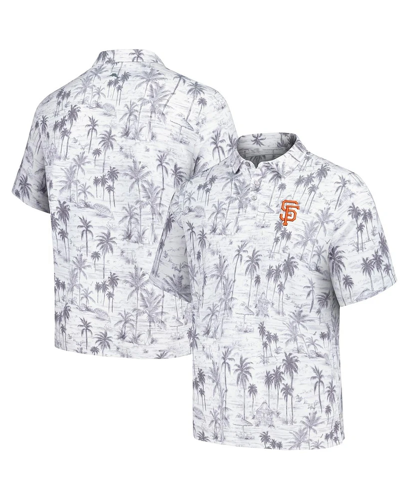 Tommy Bahama Men's Gray San Francisco Giants Sport Cabana Shores IslandZone Tri-Blend Polo