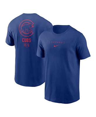 Nike Men's Royal Chicago Cubs Large Logo Back Stack T-Shirt