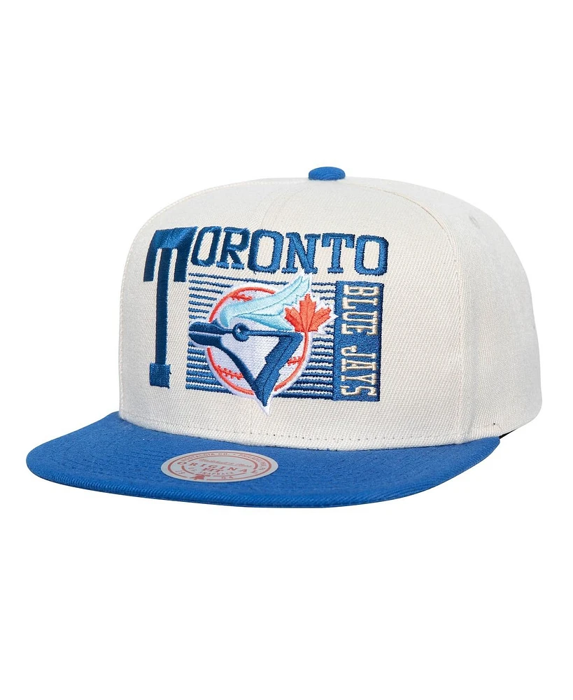 Mitchell & Ness Men's Cream Toronto Blue Jays Cooperstown Collection Speed Zone Snapback Hat