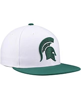 Mitchell & Ness Men's White/Green Michigan State Spartans 2-Tone 2.0 Snapback Hat