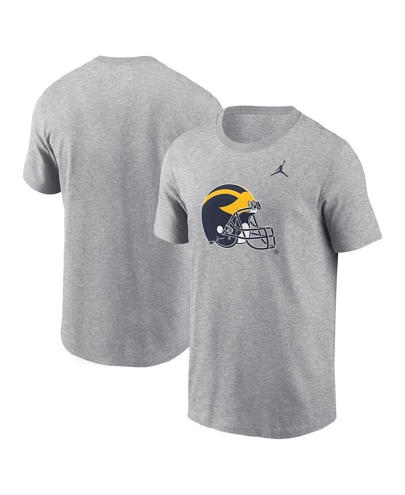 Jordan Men's Heather Gray Michigan Wolverines Primetime Evergreen Alternate Logo T-Shirt