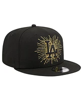 New Era Men's Black Los Angeles Dodgers Metallic Logo 9FIFTY Snapback Hat