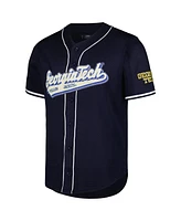 Pro Standard Men's Navy Georgia Tech Yellow Jackets Mesh Full-Button Replica Baseball Jersey