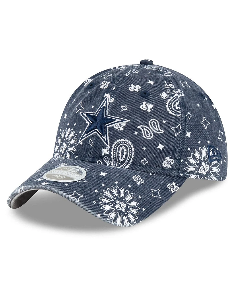 New Era Women's Navy Dallas Cowboys Paisley 9TWENTY Adjustable Hat