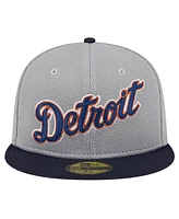 New Era Men's Gray Detroit Tigers Pivot Mesh 59FIFTY Fitted Hat