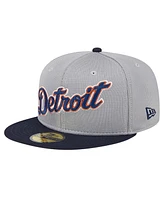 New Era Men's Gray Detroit Tigers Pivot Mesh 59FIFTY Fitted Hat