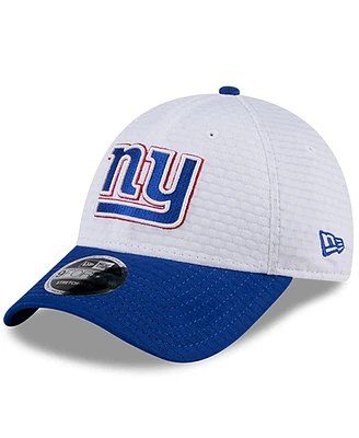 New Era Big Boys and Girls White/Royal New York Giants 2024 Nfl Training Camp 9FORTY Adjustable Hat