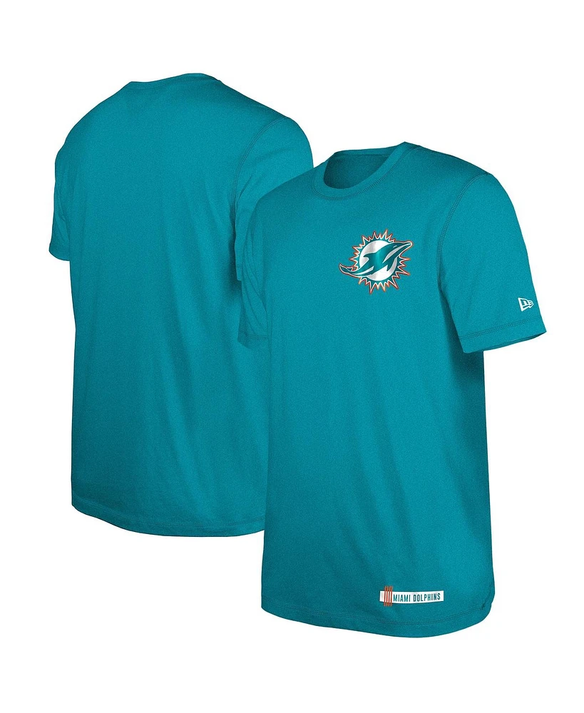 New Era Men's Aqua Miami Dolphins 2024 Nfl Training Camp T-Shirt