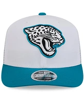 New Era Men's White/Teal Jacksonville Jaguars 2024 Nfl Training Camp 9SEVENTY Trucker Hat