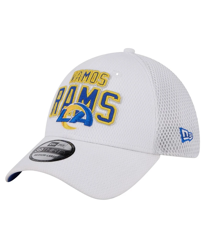 New Era Men's White Los Angeles Rams Breakers 39THIRTY Flex Hat