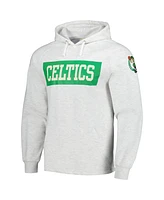 Fanatics Men's Ash Boston Celtics Soft hand Raglan Tri-Blend Pullover Hoodie